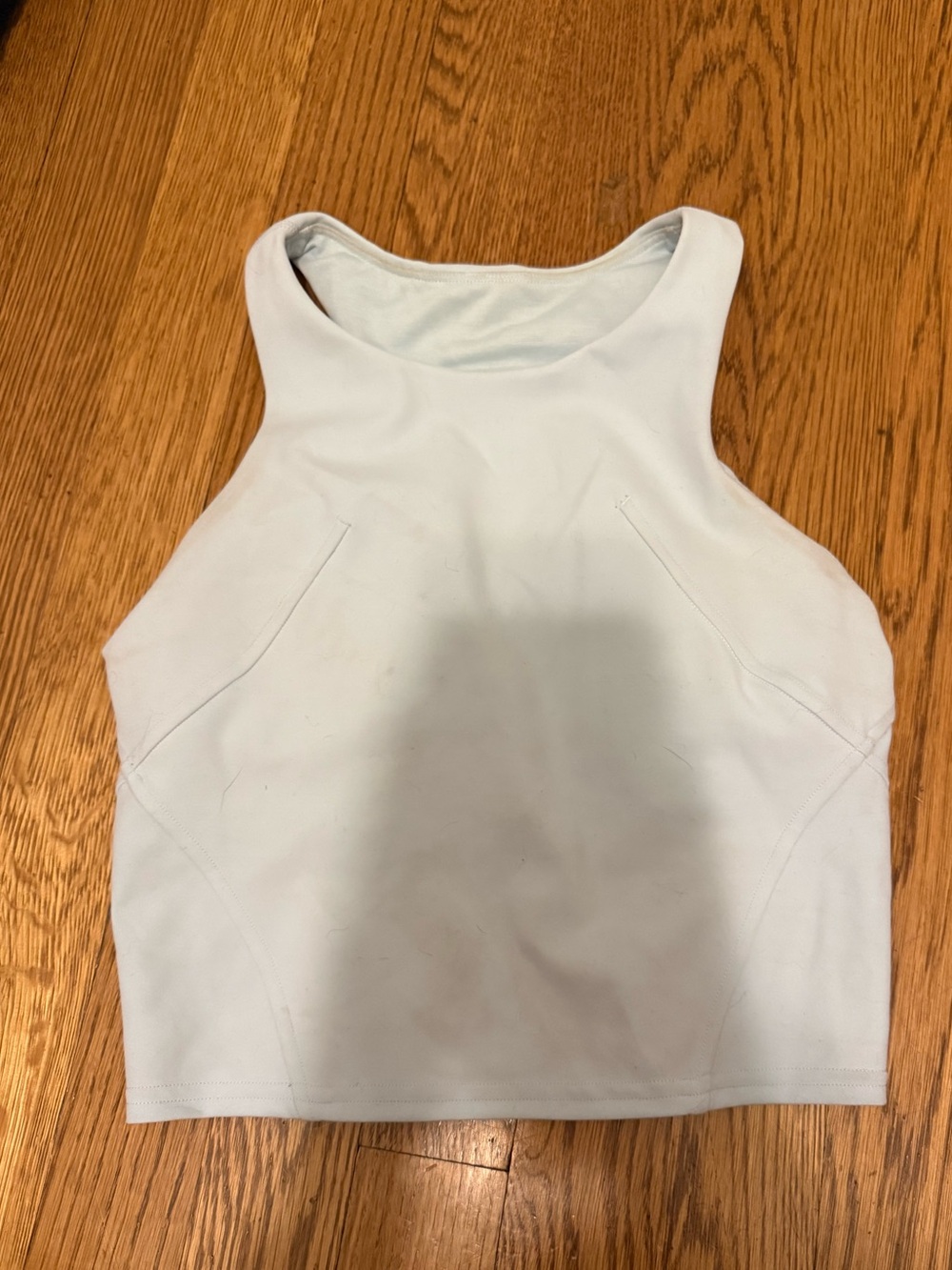 lululemon athletica Light Blue Wunder train racer back High-Neck Cropped Tank